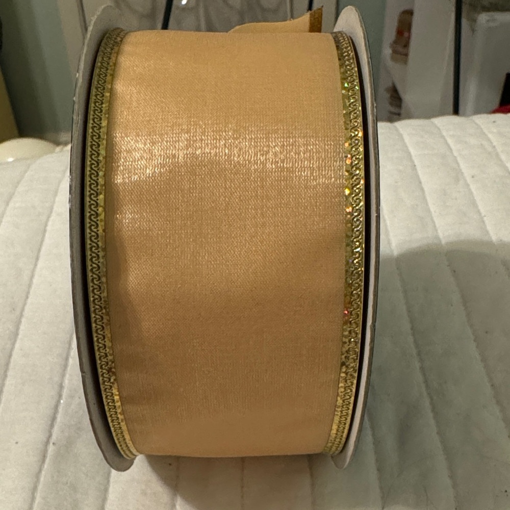 Gold Ribbon with Glitter Edges